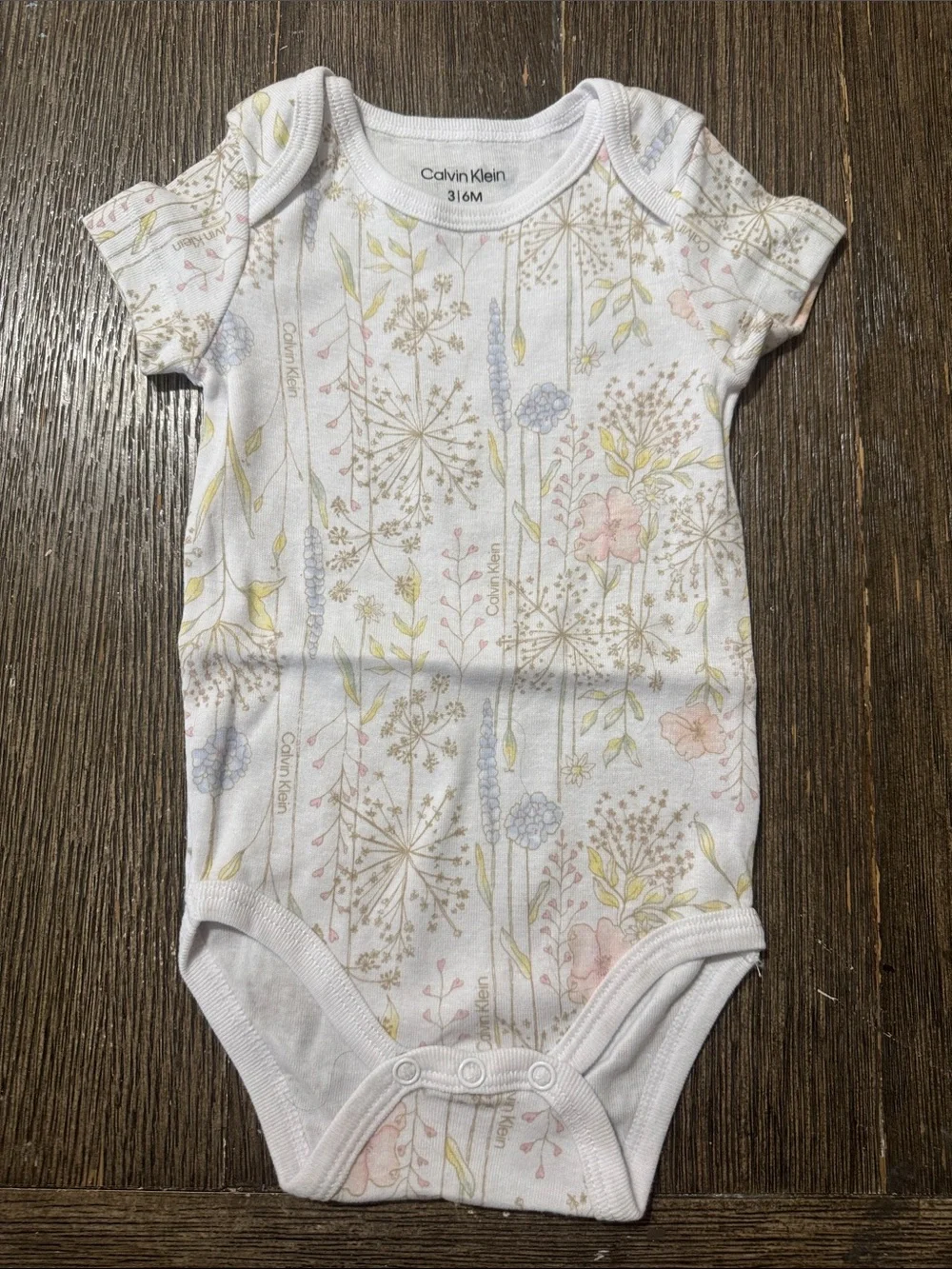 Calvin Klein Baby 3-Pack Bodysuits | 3-6 Months | Logo Onesies